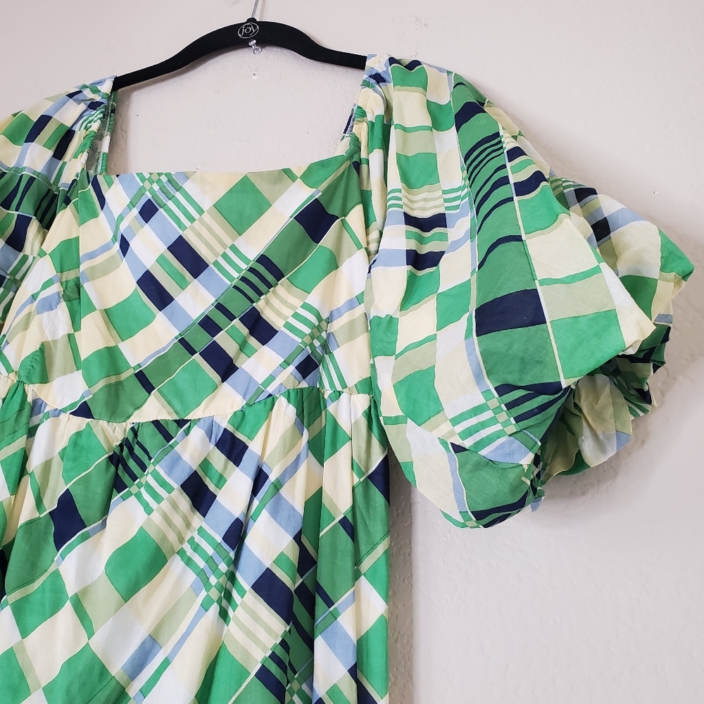 Faithfull the Brand Falabelle tiered checked cotton-poplin midi dress Size L - Picture 6 of 13